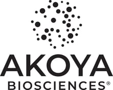 AKOYA Bio R Logo Stacked Black